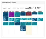 Screenshot of an event requests calendar.