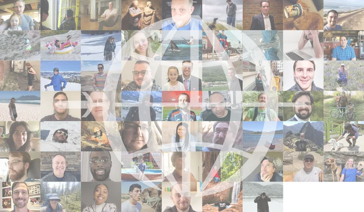 Collage of photos of all the people working at Network Ninja.